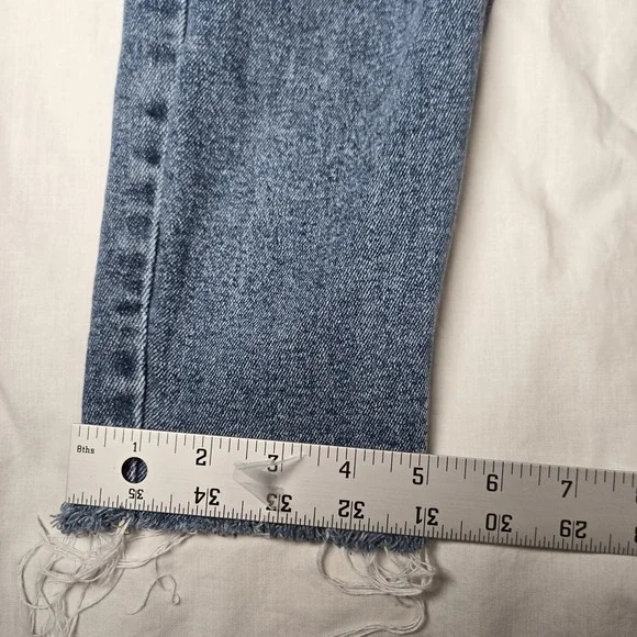 Old Navy Rockstar Super Skinny Jeans Womens 12 Blue Denim Cotton Stretch Distres - Picture 3 of 10